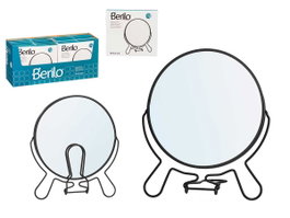 Berilo Espejo Doble Aumento 14,5 cm Negro