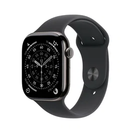 Apple Watch Series 11 GPS + Cellular 46mm Titanio Negro Pizarra con Correa Deportiva Negra S/M