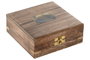 DKD Home Decor Set de 3 Piezas Decorativo con Brújula, Catalejo y Reloj de Arena en Mango y Latón