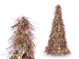 Krist+ Árbol Espumillón Iridiscente Cobre 46 cm (Ancho 24 cm, Largo 24 cm) (Set de 24)