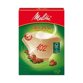 Melitta Filtro Café Original 102 - Paquete de 80 Filtros de Papel Natural para Cafetera de Goteo