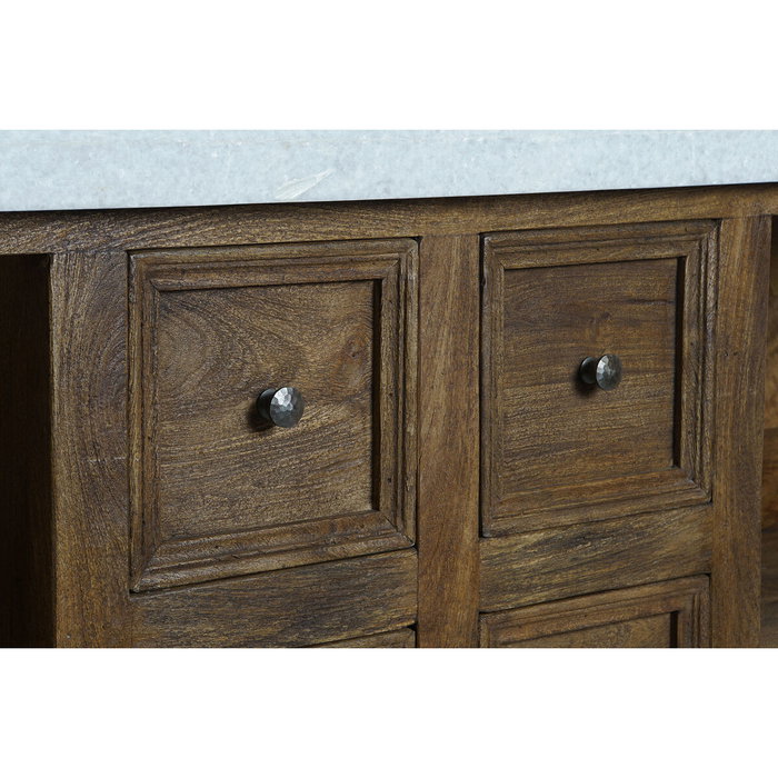 DKD Home Decor Isla de Cocina de Madera y Mármol 168x76x92