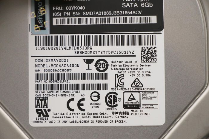 Lenovo 4TB SATA 7.2K 6GB 3.5" HDD Disco Duro Interno