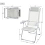 Color Baby Silla camping aluminio y textileno reclinable Aktive 44X55X101cm