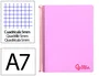 Liderpapel Cuaderno Espiral A7 Micro Wonder Tapa Plástico 100 Hojas 90gr Cuadro 5mm 4 Bandas Color Violeta