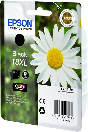 Epson Cartucho 18XL Negro para Expression Home XP-102/205/305/405