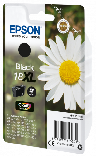 Epson Cartucho 18XL Negro para Expression Home XP-102/205/305/405