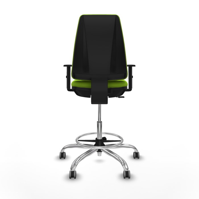 PIQUERAS Y CRESPO Taburete Elche CP Pistacho con Brazos y Base Cromada