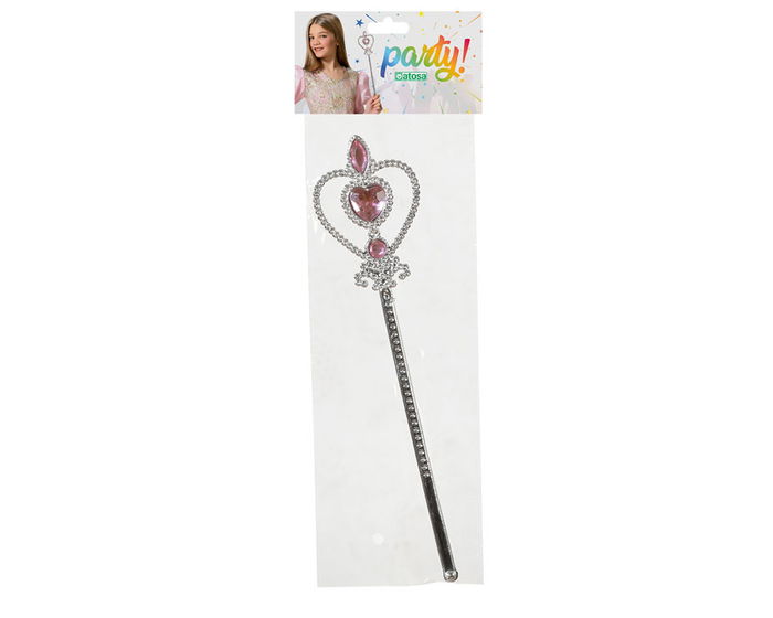 Varita De Princesa Rosa 30 cm Accesorio Personajes De Cuento