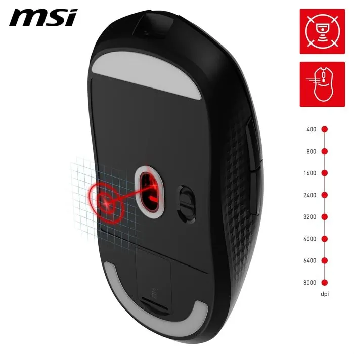 MSI VERSA 300 W Wireless Gaming Negro