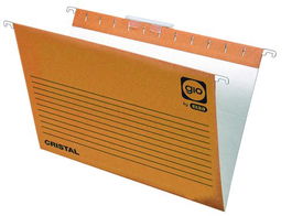 Carpeta Colgante Gio Cart.Cristal Visor Superior V Bicolor 240G Fº Prolongado Paquete De 25 (43200/K30020)