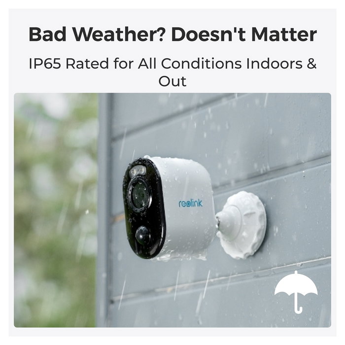 Reolink Cámara de Seguridad Argus Serie B310 con Panel Solar para Exteriores, Inalámbrica, Batería Recargable