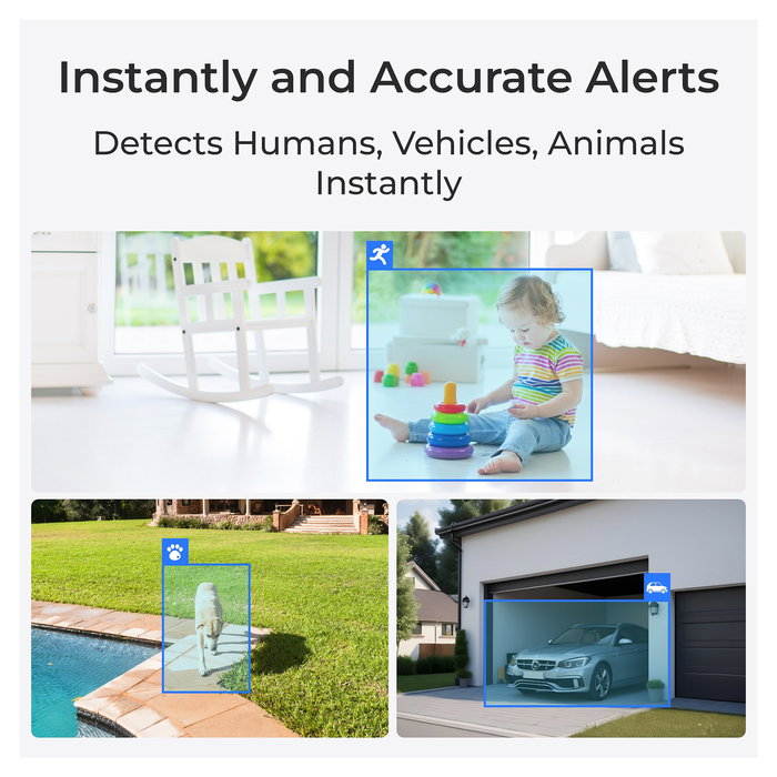 Reolink Cámara de Seguridad Argus Serie B310 con Panel Solar para Exteriores, Inalámbrica, Batería Recargable