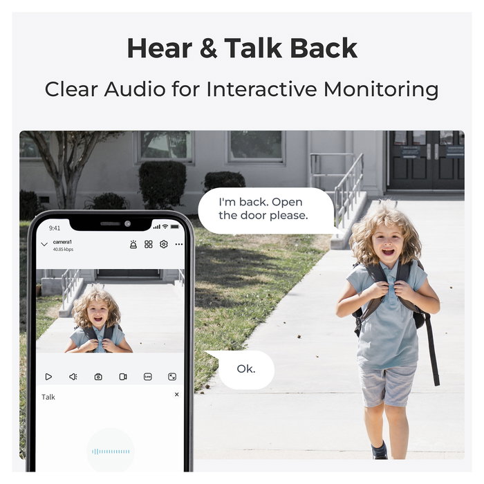 Reolink Cámara de Seguridad Argus Serie B310 con Panel Solar para Exteriores, Inalámbrica, Batería Recargable