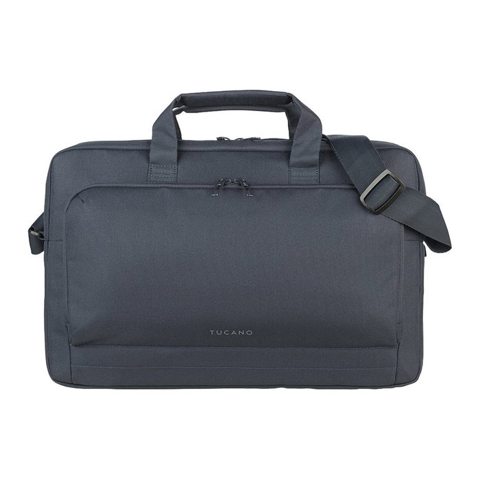 Tucano Maletín Star 40.6 cm (16") Azul para Portátil, Compatible con MacBook Pro 16" y Laptop 15.6", de Tela con Tirante, Compartimento para Tableta y Móvil