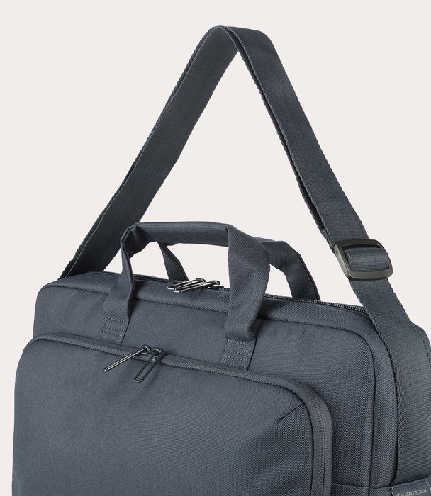 Tucano Maletín Star 40.6 cm (16") Azul para Portátil, Compatible con MacBook Pro 16" y Laptop 15.6", de Tela con Tirante, Compartimento para Tableta y Móvil