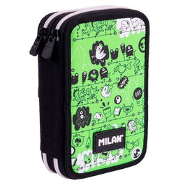 Milan Estuche Plumier 2 Pisos Con Contenido Serie Especial Tandem 2 Material Escolar 19.5x13x5 cm