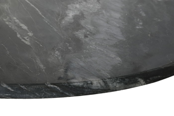 DKD Home Decor Mesa de Comedor Ovalada Moderna de Latón y Mármol Negro y Dorado | Desmontable | 110x200x76 cm