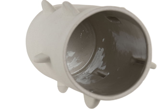 DKD Home Decor Jarrón Blanco Beige Porcelana 15.5 x 30 x 15.5 cm (4 Unidades)