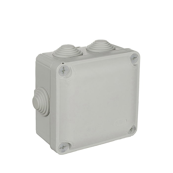 Caja cuadrada estanca 100x100x55mm con tornillos (retractilada) solera y715 Caja cuadrada estanca 100x100x55mm con tornillos (retractilada) solera y715