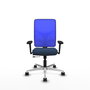 PIQUERAS Y CRESPO Silla de oficina Motilla con mecanismo Sincro/Traslack Azul