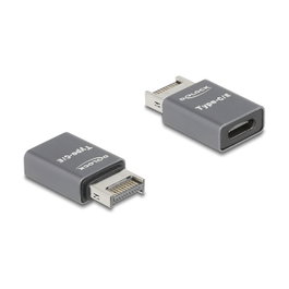 DeLOCK Adaptador USB Type-E a USB Type-C 10 Gbps 67234 Gris