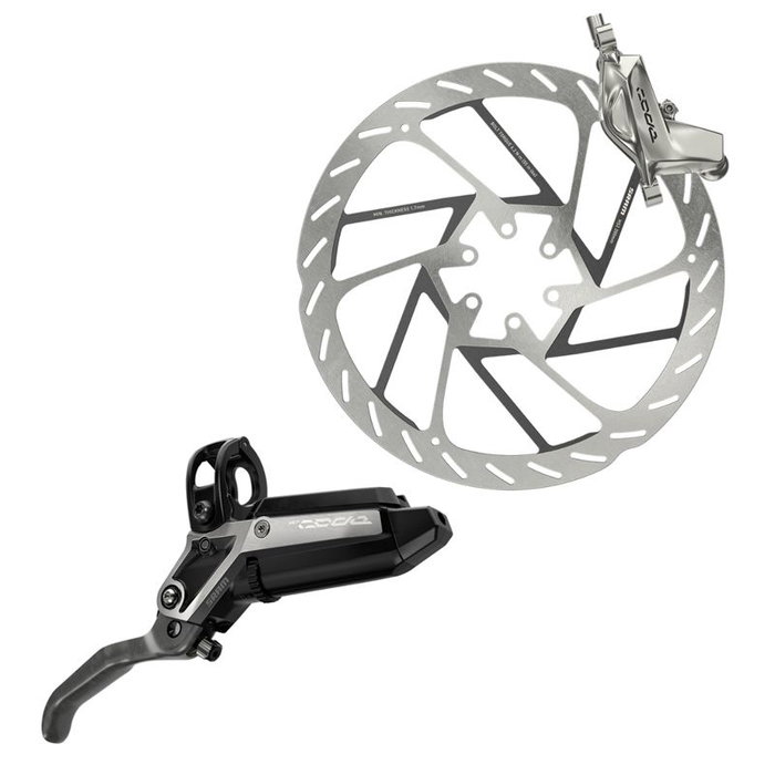 Sram Code Ultimate Stealth Freno Hidráulico MTB Palanca Carbono, Post Mount, 4 Pistones Sram Code Ultimate Stealth Freno Hidráulico MTB Palanca Carbono, Post Mount, 4 Pistones