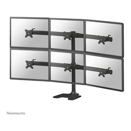 Neomounts FPMA-D700DD6 - Soporte de escritorio para 6 monitores o TV planos de 10" a 27" (69 cm), hasta 8 kg c/u, VESA 100x100/75x75 mm, negro