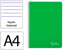 Liderpapel Cuaderno Espiral Witty A4 Tapa Dura Verde 80 Hojas