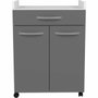 Ekipa Carro OSLO gris brillo con 1 cajón y 1 puerta