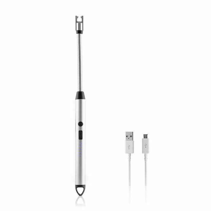 Pack Barbacoa Plegable de Acero Inoxidable para Carbón y Encendedor Eléctrico Recargable y Flexible InnovaGoods