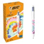 Bic Bolígrafo 4 Colores Tiedye Pastel punta de 1 mm (Caja de 12 unidades)