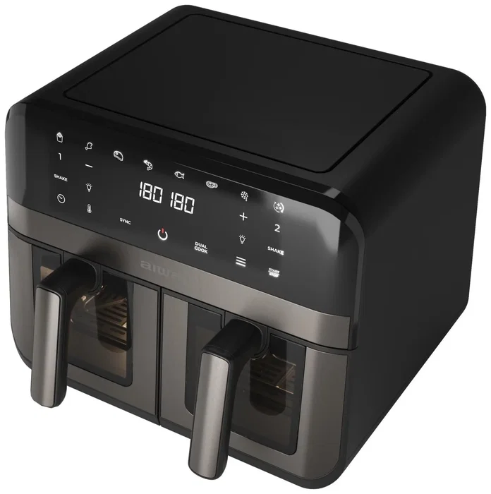 Aiwa Freidora por aire Futago AFR-9000 9L 2400W 8 programas Doble cesta y ventana Acero Aiwa Freidora por aire Futago AFR-9000 9L 2400W 8 programas Doble cesta y ventana Acero