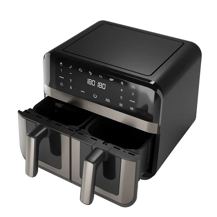 Aiwa AFR-9000 Freidora de aire de 9 L, 2400 W con doble cesta y ventana Aiwa AFR-9000 Freidora de aire de 9 L, 2400 W con doble cesta y ventana
