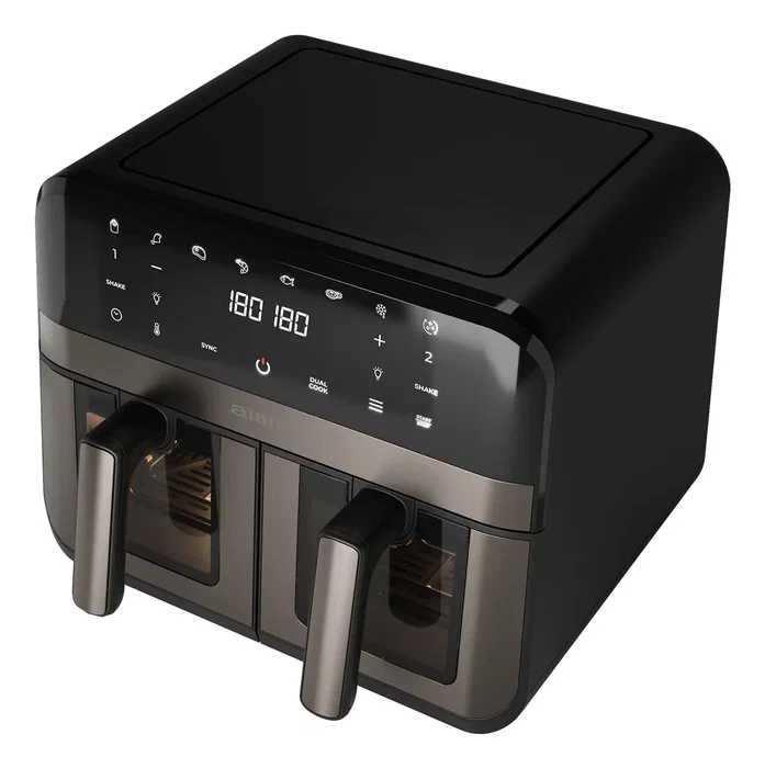 Aiwa AFR-9000 Freidora de aire de 9 L, 2400 W con doble cesta y ventana Aiwa AFR-9000 Freidora de aire de 9 L, 2400 W con doble cesta y ventana