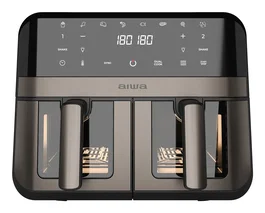 Aiwa Futago AFR-9000 Freidora por aire 9L 2400W Doble cesta con ventana y acero