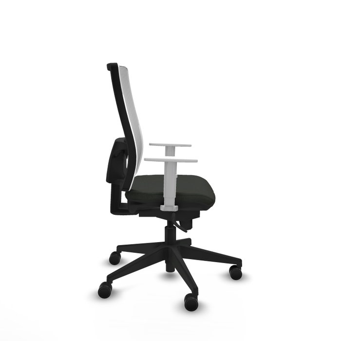 PIQUERAS Y CRESPO Silla de oficina Horna con mecanismo Sincro, Negro y Blanco