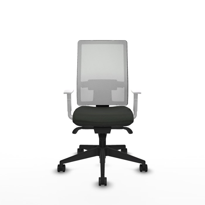 PIQUERAS Y CRESPO Silla de oficina Horna con mecanismo Sincro, Negro y Blanco