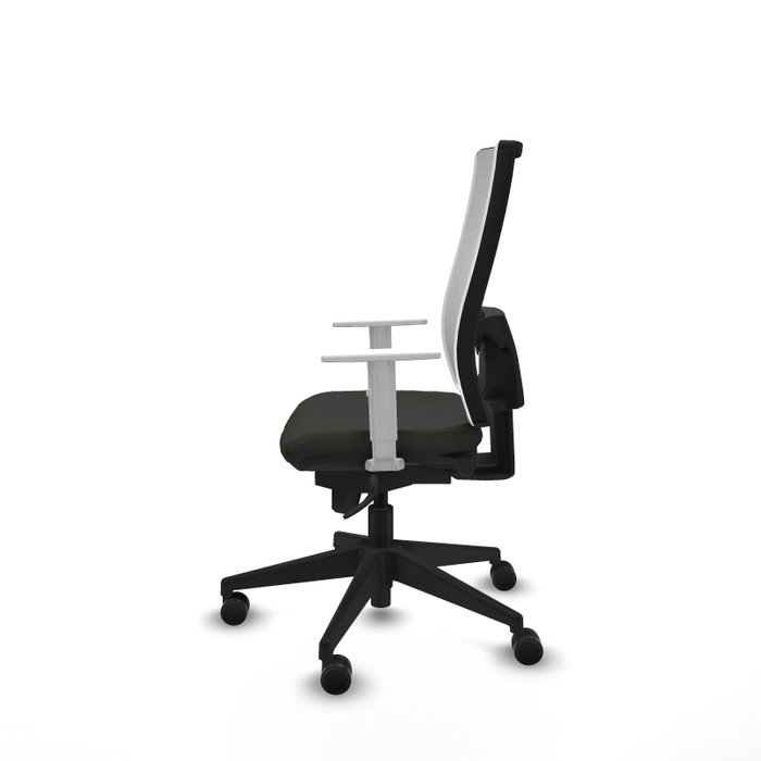 PIQUERAS Y CRESPO Silla de oficina Horna con mecanismo Sincro, Negro y Blanco