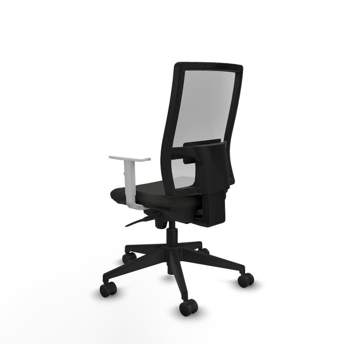 PIQUERAS Y CRESPO Silla de oficina Horna con mecanismo Sincro, Negro y Blanco