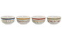 DKD Home Decor Cuencos de Porcelana Mandala Multicolor Surtidos