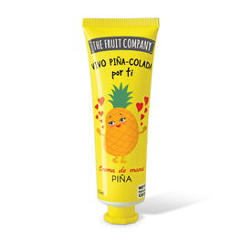 The Fruit Company Crema de Manos Piña 50 ml. Aroma a piña fresca y cítrica con aloe vera, karité y vitamina E.
