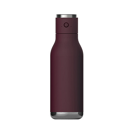 asobu Wireless Beat - Botella aislada de acero inoxidable con altavoz Bluetooth rojo
