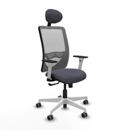PIQUERAS Y CRESPO Silla de oficina Zulema con mecanismo Sincro, Gris