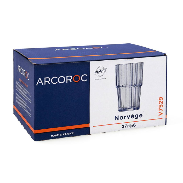 Arcoroc Set de 6 Vasos Altos Noruega de 27 cl