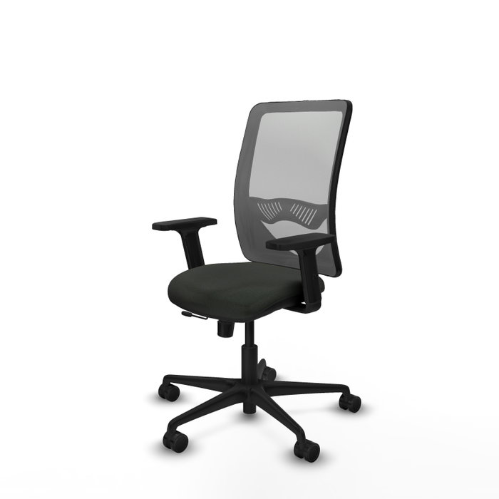 PIQUERAS Y CRESPO Silla de oficina Zulema con mecanismo Sincro/Traslack, Negro y Gris