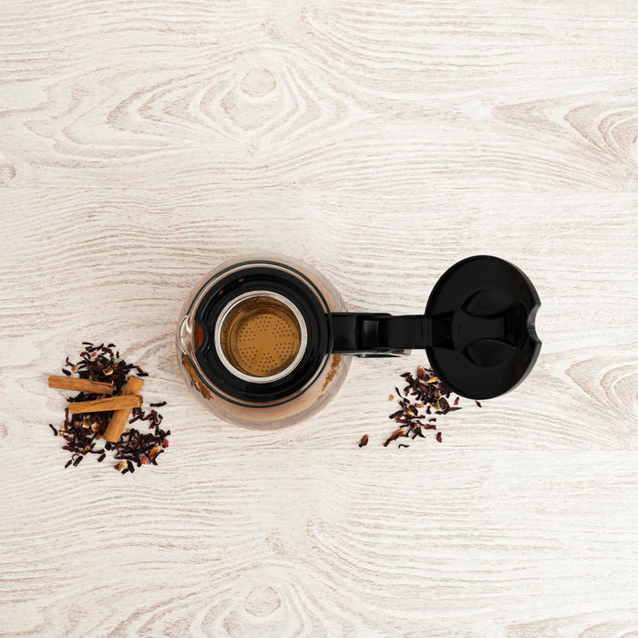 Tetera Vidrio Filtro Inox Serenia Quid 0,9 L