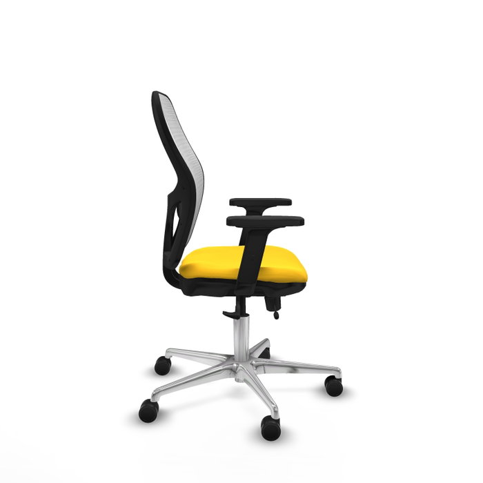 PIQUERAS Y CRESPO Silla de oficina Jorquera con mecanismo Sincro/Traslack Amarillo y Blanco PIQUERAS Y CRESPO Silla de oficina Jorquera con mecanismo Sincro/Traslack Amarillo y Blanco