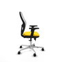 PIQUERAS Y CRESPO Silla de oficina Jorquera con mecanismo Sincro/Traslack Amarillo y Blanco