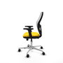 PIQUERAS Y CRESPO Silla de oficina Jorquera con mecanismo Sincro/Traslack Amarillo y Blanco